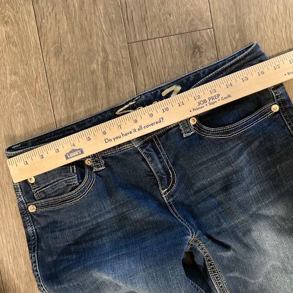 Seven7 Jeans Womens 12  Slim Fit Straight Dark Wash Mid Rise Denim - Picture 5 of 7